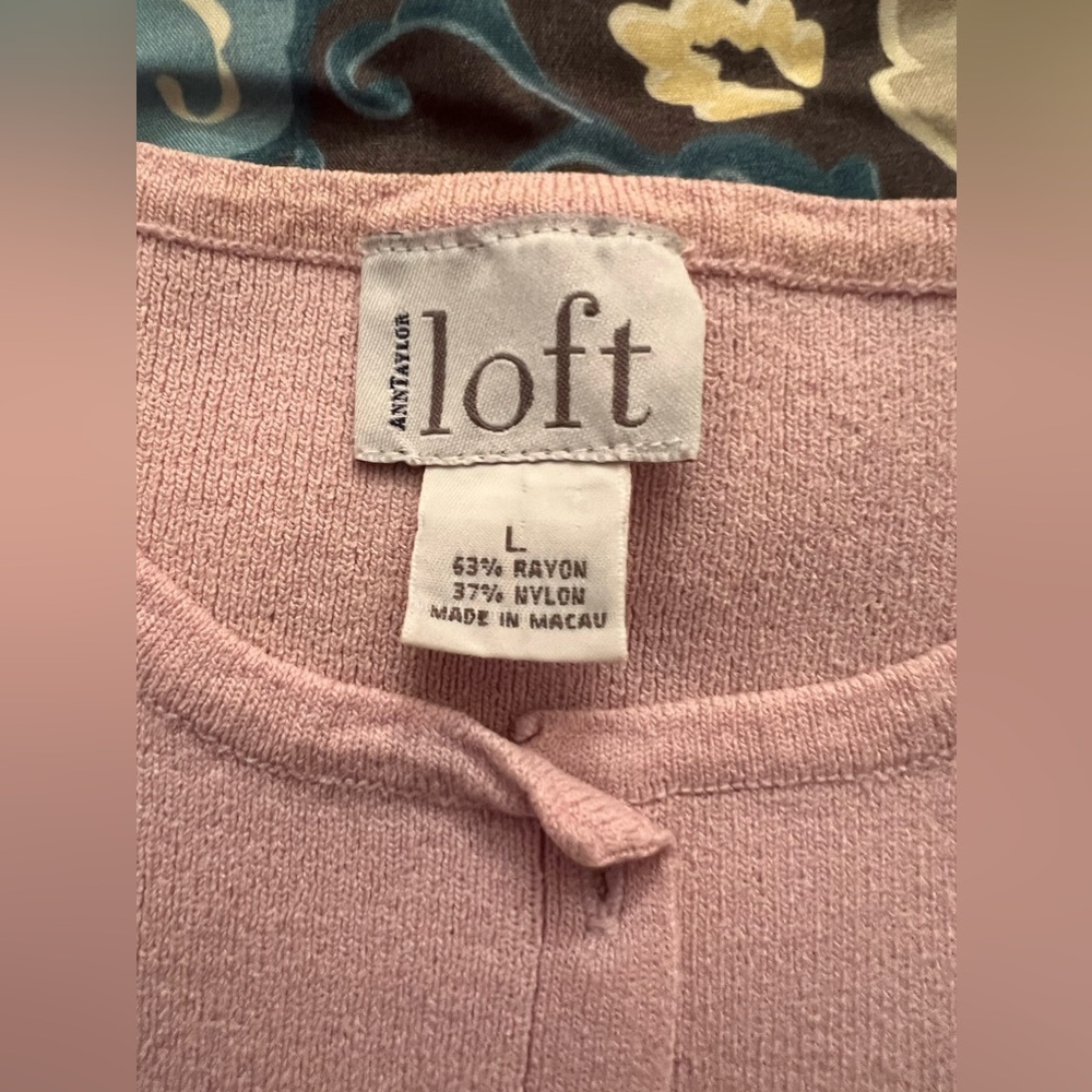 loft Crewneck Cardigan Sweater - Picture 1 of 6